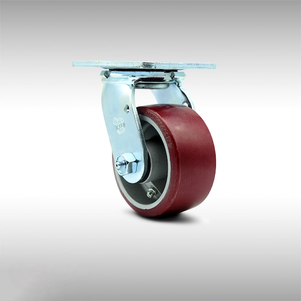 4 Inch Stainless Steel Poly on Aluminum Wheel Swivel Caster with Ball Bearing
